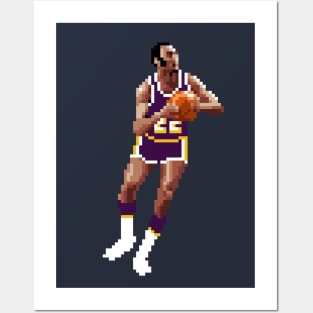 Elgin Baylor Pixel Drive Posters and Art